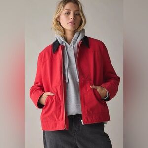 Zara Red Utility Jacket